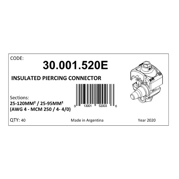 Insulating Piercing Connector 30.001.520E